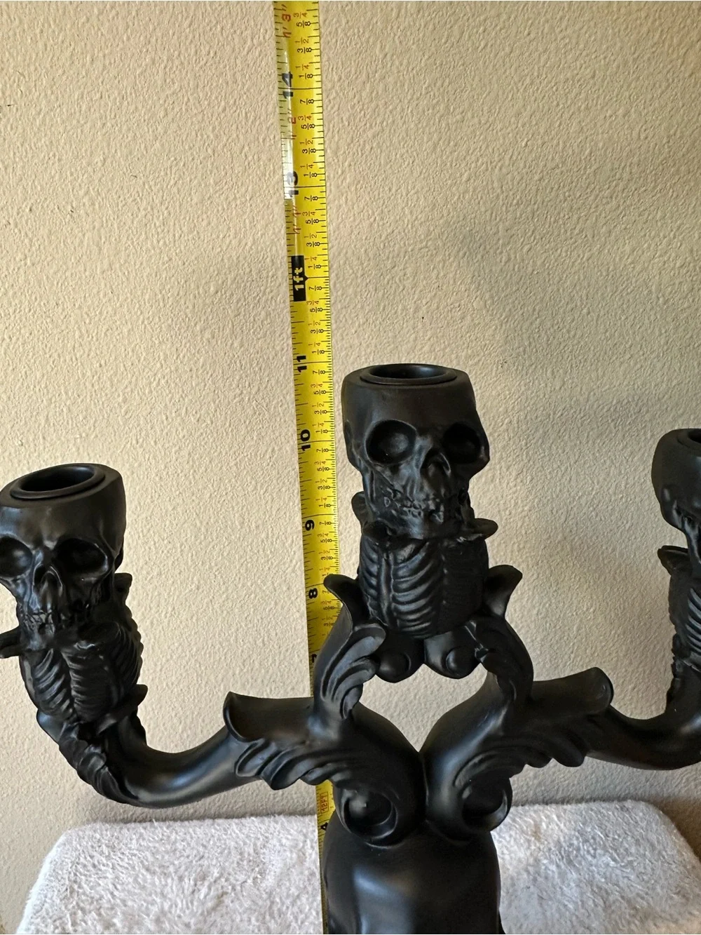Set Of 2 Martha Stewart Halloween Candelabra Candle Holders Black Resin 11” NWT
